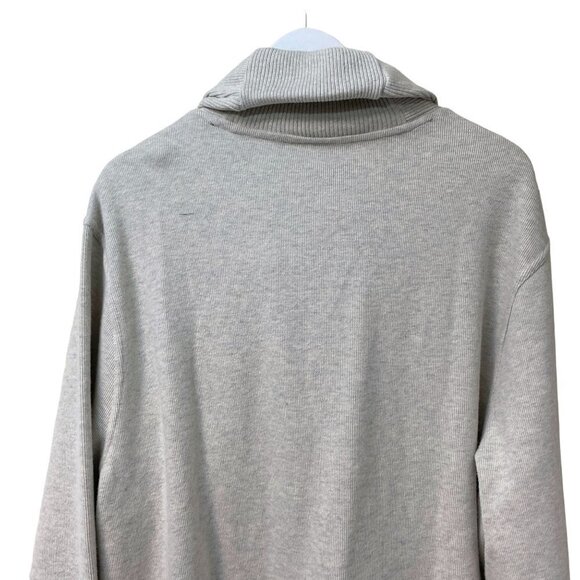 Tasso Elba Mens Sweater Size XL 100% Cotton Light gray Toggle Collar - Picture 6 of 9